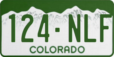 CO license plate 124NLF