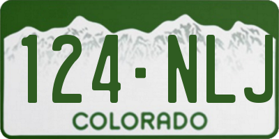CO license plate 124NLJ