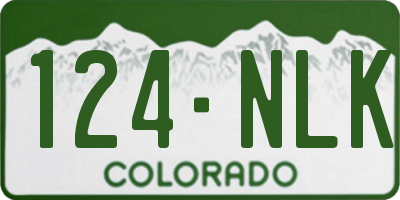 CO license plate 124NLK
