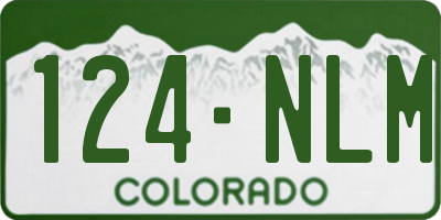 CO license plate 124NLM