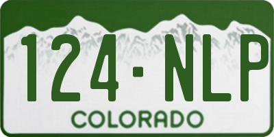 CO license plate 124NLP