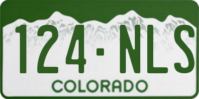 CO license plate 124NLS