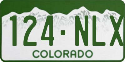 CO license plate 124NLX