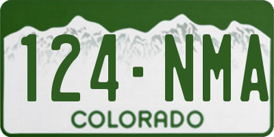 CO license plate 124NMA