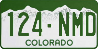 CO license plate 124NMD