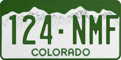 CO license plate 124NMF