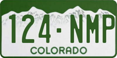 CO license plate 124NMP