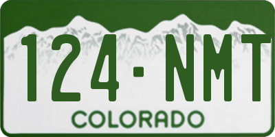 CO license plate 124NMT