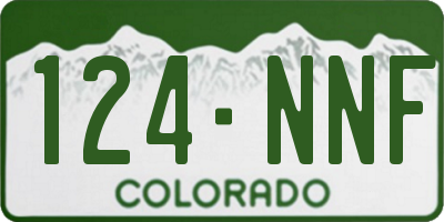 CO license plate 124NNF