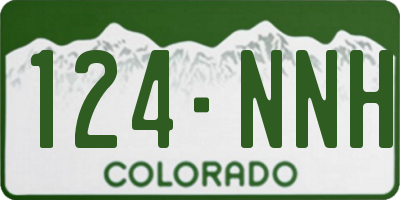 CO license plate 124NNH