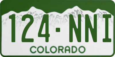 CO license plate 124NNI