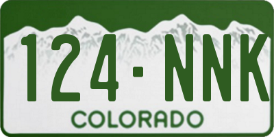 CO license plate 124NNK