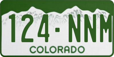 CO license plate 124NNM