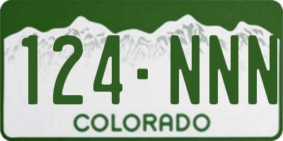 CO license plate 124NNN