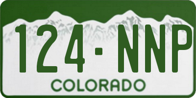 CO license plate 124NNP