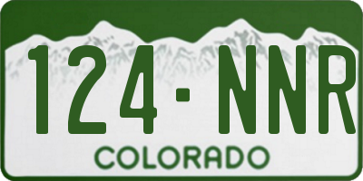 CO license plate 124NNR