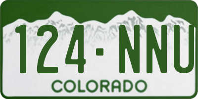CO license plate 124NNU