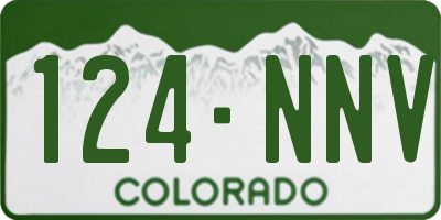 CO license plate 124NNV