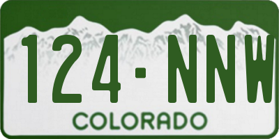 CO license plate 124NNW