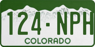 CO license plate 124NPH