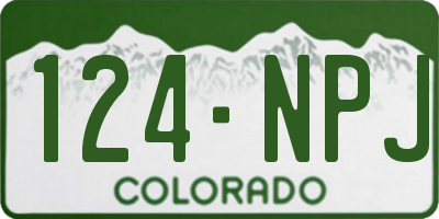 CO license plate 124NPJ