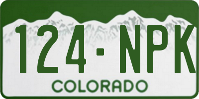 CO license plate 124NPK