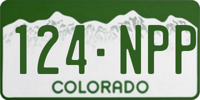 CO license plate 124NPP
