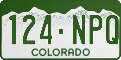 CO license plate 124NPQ