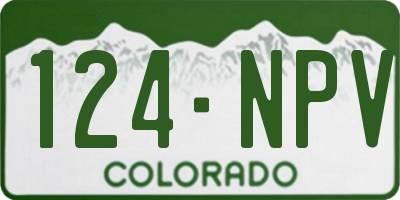 CO license plate 124NPV