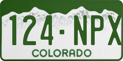 CO license plate 124NPX