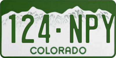 CO license plate 124NPY
