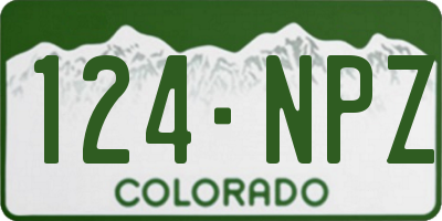 CO license plate 124NPZ