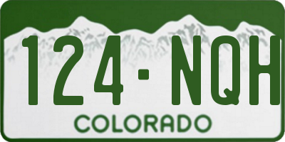 CO license plate 124NQH
