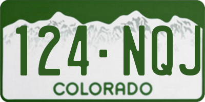 CO license plate 124NQJ