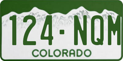 CO license plate 124NQM