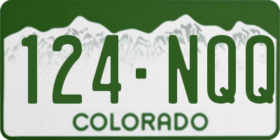 CO license plate 124NQQ