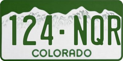 CO license plate 124NQR