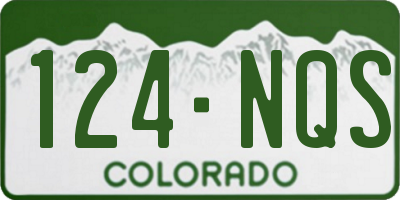 CO license plate 124NQS