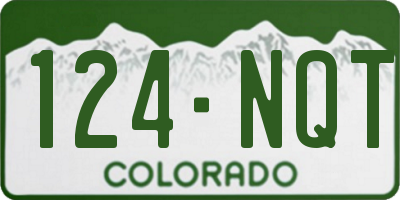 CO license plate 124NQT