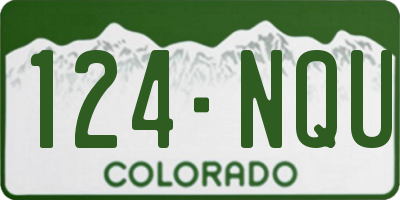 CO license plate 124NQU
