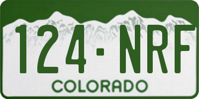 CO license plate 124NRF