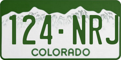 CO license plate 124NRJ