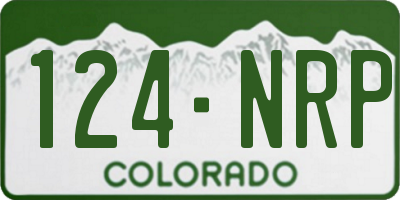 CO license plate 124NRP