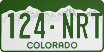CO license plate 124NRT