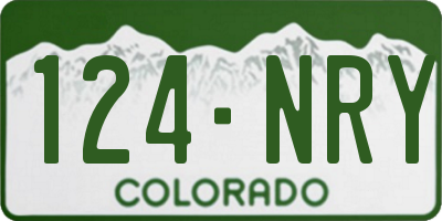 CO license plate 124NRY
