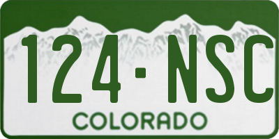 CO license plate 124NSC