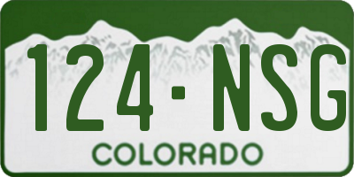 CO license plate 124NSG