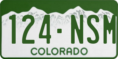 CO license plate 124NSM