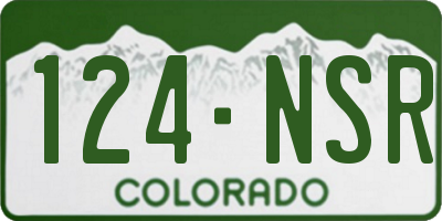 CO license plate 124NSR