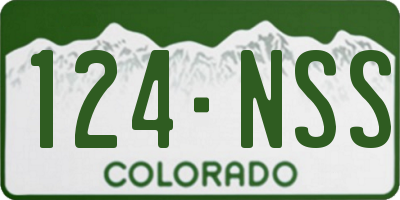 CO license plate 124NSS